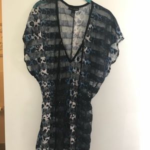 Leopard beach cover up